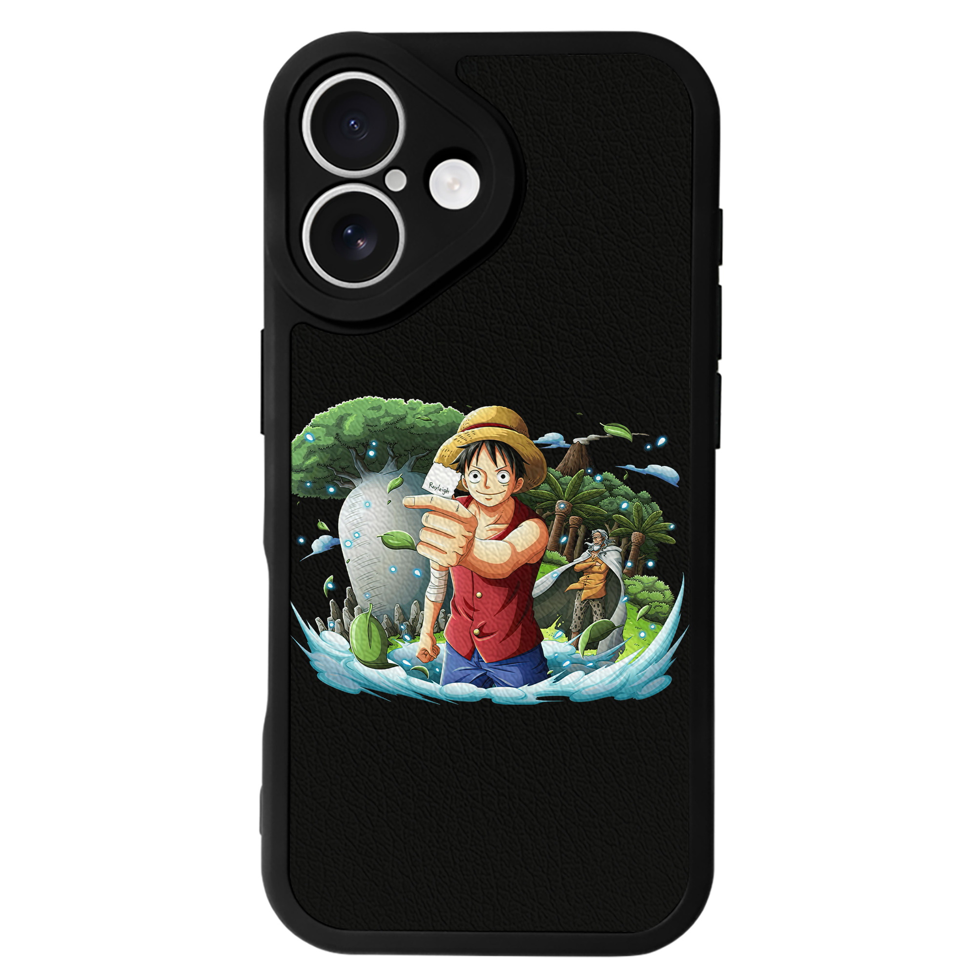 （画像用） ワンピース モンキー・D・ルフィ ONE PIECE Monkey D. Luffy 【iPhone 16シリーズ対応】シリコンスマホケース（レザー調） 材質：シリコン